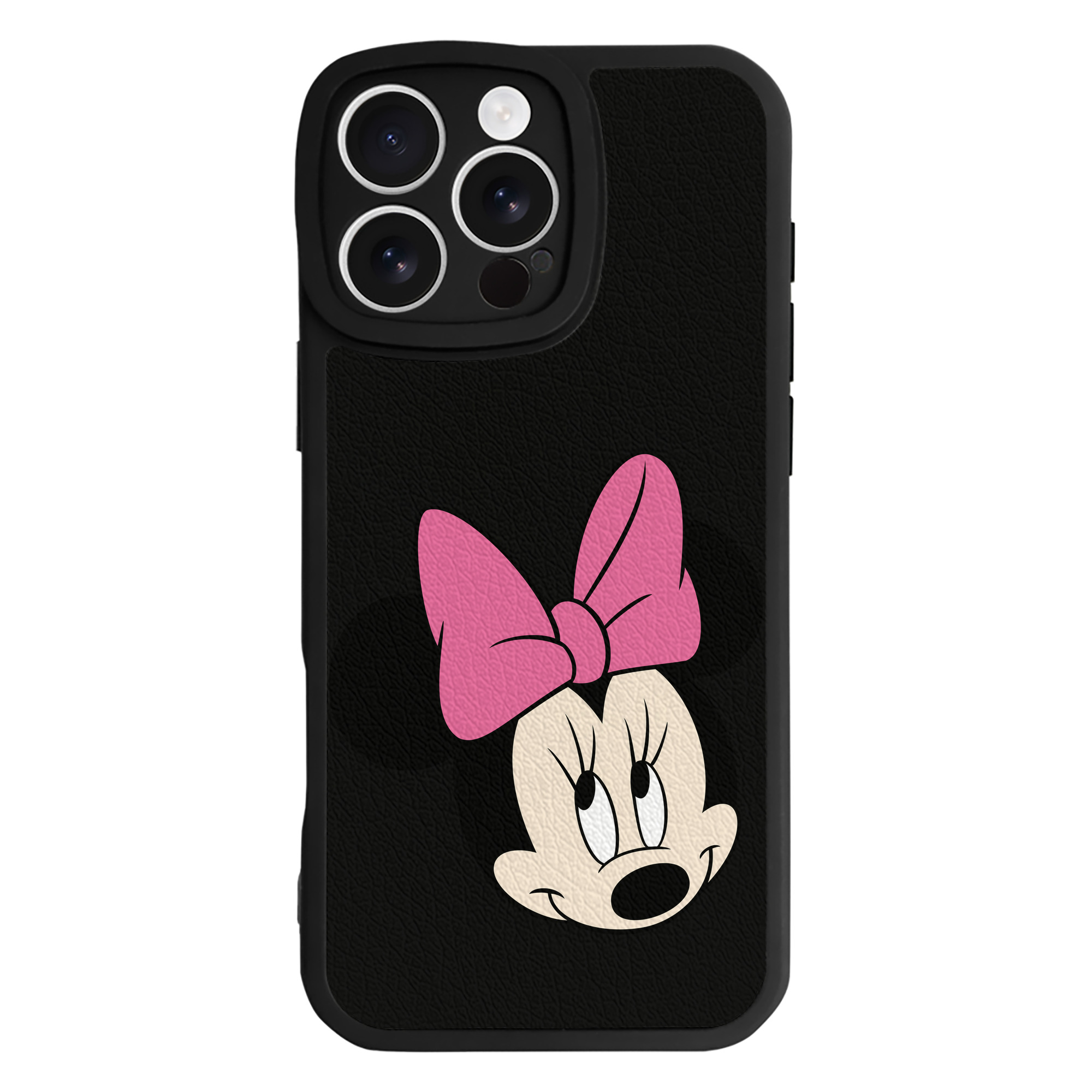 （画像用） ミッキーマウス Mickey Mouse 【iPhone 16シリーズ対応】シリコンスマホケース（レザー調） 材質：シリコン